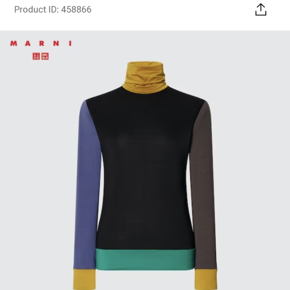 UNIQLO x MARNI 2022 Fall/Winter HEATTECH Turtleneck Long-Sleeve T-Shirt